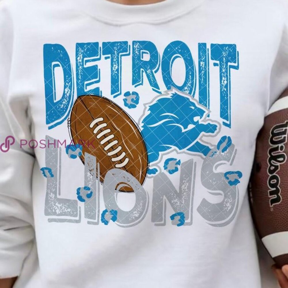Detroit Lions Football Logo sweatshirt shirt retro luismercado3533